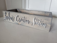 Load image into Gallery viewer, 3D Personalized Creation Station Art Supply box- Personalized Box - Coloring Book Storage - Kids books - Art caddy - Kids room storage