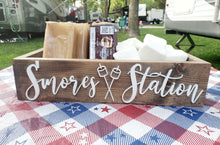Load image into Gallery viewer, 3D Smores station box - Smores box - Camping station - Smores Bar - Smores - Camping food box - Outdoor Food Tray