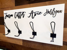 Load image into Gallery viewer, Farm Bathroom Decor for kids towels, Wood Bathroom sign, Back Pack Hooks, Kids Name Sign, Towel Holder, Towel Rack, Bathroom Hooks