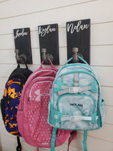 Load image into Gallery viewer, 3d Custom Backpacks hooks, Towel Holder, Bathroom Decor, Farmhouse Bathroom Decor, Personalized Decor, Laundry Room Decor, large clothespin