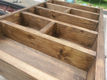 Load image into Gallery viewer, Large Charcuterie Wooden Tray- Charcuterie Board - Camping station - Smores Bar - Smores - Camping food box - Party Food Tray