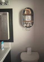 Load image into Gallery viewer, Galvanized Wash Tub With Shelves -  Wall Hanging Shelf - Farmhouse Shelf - Rustic Bathroom Shelf - Mudroom or Laundry Shelf