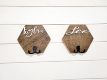 Load image into Gallery viewer, 3D Hexagon Towel hook, Towel Holder, Bathroom Decor, Farmhouse Bathroom Decor, Personalized Decor, Laundry Room Decor, Hexagon Shelf