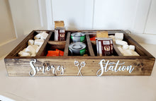 Load image into Gallery viewer, 3D Smores station box - Smores box - Camping station - Smores Bar - Smores - Camping food box - Outdoor Food Tray