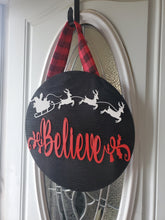 Load image into Gallery viewer, 3D Santa Believe Door sign - Christmas Vacation sign - Christmas sign - Christmas door sign - Christmas decor - Christmas Believe sign