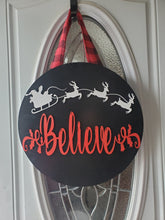 Load image into Gallery viewer, 3D Santa Believe Door sign - Christmas Vacation sign - Christmas sign - Christmas door sign - Christmas decor - Christmas Believe sign