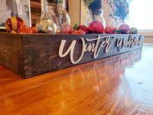 Load image into Gallery viewer, 3D Large Winter Wonderland Centerpiece Box, Mantel decor, Fireplace Decor, Table Centerpiece, Holiday Mason Jar Centerpiece