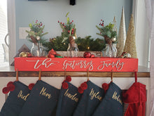 Load image into Gallery viewer, 3D Personalized Stocking Holder Box, Mantel decor, Fireplace Decor, Personalized Stocking holder, Family Stockings