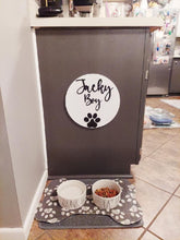 Load image into Gallery viewer, Pet name sign, Dog sign, pet gift, Personalized pet gift, pet decor, wood dog sign, gift for pet