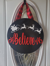 Load image into Gallery viewer, 3D Santa Believe Door sign - Christmas Vacation sign - Christmas sign - Christmas door sign - Christmas decor - Christmas Believe sign