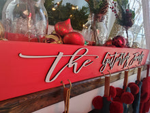 Load image into Gallery viewer, 3D Personalized Stocking Holder Box, Mantel decor, Fireplace Decor, Personalized Stocking holder, Family Stockings