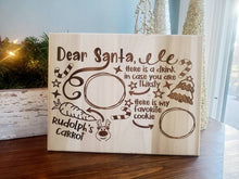 Load image into Gallery viewer, Engraved Santa tray - Santa Cookie Tray - Personalized Santa tray Christmas Eve tray - Christmas Eve gift