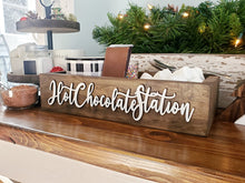 Load image into Gallery viewer, 3D Hot Chocolate Station box - Chocolate box - Drink station - Hot Chocolate Bar - Dessert Bar - Camping food box - Outdoor Food Tray