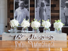 Load image into Gallery viewer, 3D Personalized Mantle Box, Mantel decor, Fireplace Decor, Mason Jar Centerpiece, Fireplace Decor, Centerpiece Tray