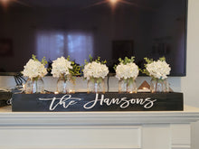 Load image into Gallery viewer, 3D Personalized Mantle Box, Mantel decor, Fireplace Decor, Mason Jar Centerpiece, Fireplace Decor, Centerpiece Tray