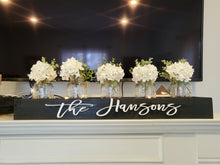 Load image into Gallery viewer, 3D Personalized Mantle Box, Mantel decor, Fireplace Decor, Mason Jar Centerpiece, Fireplace Decor, Centerpiece Tray