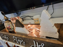 Load image into Gallery viewer, 3D Santa Stops Here Stocking Holder Box, Mantel decor, Fireplace Decor, Personalized Stocking holder, Family Stockings