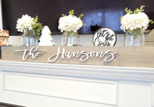 Load image into Gallery viewer, 3D Personalized Mantle Box, Mantel decor, Fireplace Decor, Mason Jar Centerpiece, Fireplace Decor, Centerpiece Tray