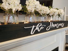 Load image into Gallery viewer, 3D Personalized Mantle Box, Mantel decor, Fireplace Decor, Mason Jar Centerpiece, Fireplace Decor, Centerpiece Tray