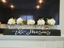 Load image into Gallery viewer, 3D Personalized Mantle Box, Mantel decor, Fireplace Decor, Mason Jar Centerpiece, Fireplace Decor, Centerpiece Tray