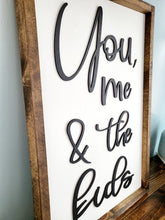 Load image into Gallery viewer, 3D You me & the kids sign, Wood Sign, Farmhouse Wood sign, Family sign, Living Room Decor, gift for Mom, gift for dad, girl mom, girl dad
