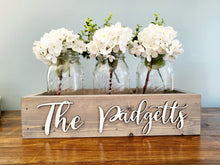 Load image into Gallery viewer, 3d Personalized centerpiece box - Mason Jar Box - Table Decor - Dining decor - Kitchen Decor - Mantle decor - Wedding table decor, kitchen
