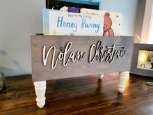 Load image into Gallery viewer, Personalized 3d Book Library box- Book Box - Book Storage - Kids books - Book caddy - Toy box, gift for boy, gift for girl