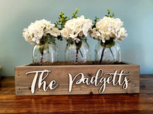 Load image into Gallery viewer, 3d Personalized centerpiece box - Mason Jar Box - Table Decor - Dining decor - Kitchen Decor - Mantle decor - Wedding table decor, kitchen