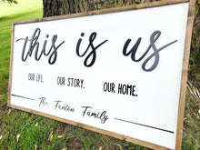 Load image into Gallery viewer, 3D This Is Us Our Life Our Story Our Home | This Is Us Sign | Wedding Gift | This Is Us Wall Decor | This Is Us family sign