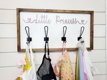 Load image into Gallery viewer, 3D Little Princess Hook sign | Girls Room Decor | Dress Up Decor | Princess Decor | Princess Dress Holder | Dress Up Clothes sign