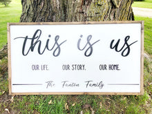 Load image into Gallery viewer, 3D This Is Us Our Life Our Story Our Home | This Is Us Sign | Wedding Gift | This Is Us Wall Decor | This Is Us family sign