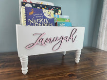 Load image into Gallery viewer, Personalized 3d Book storage Box - Baby Shower Gift - Book Box - Book Storage - Gift for Baby - Book caddy - Kids room storage