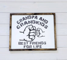 Load image into Gallery viewer, Fist bump sign, gift for Dad, Gift for Grandpa, Grandkids sign, Grandparents gift, Father's Day Gift, Gift for Dad