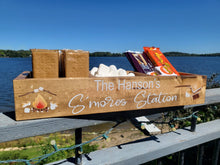 Load image into Gallery viewer, Personalized S'mores Station Box - Smores box - Camping station - Smores Bar - Smores - Camping food box - Outdoor Food Tray