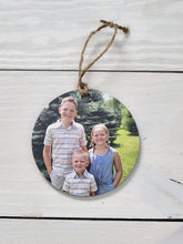Load image into Gallery viewer, Wooden Photo Christmas Tree Ornament