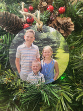 Load image into Gallery viewer, Wooden Photo Christmas Tree Ornament