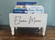 Load image into Gallery viewer, Personalized Book storage Box - Baby Shower Gift - Book Box - Book Storage - Gift for Baby - Book caddy - Kids room storage