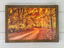 Load image into Gallery viewer, Fall Windy Road Sign, Fall Primitive Wall Decor, Modern Farmhouse Fall Decor, Vintage Style Halloween Sign, Halloween Shelf Decor