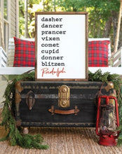 Load image into Gallery viewer, Reindeer name sign, Christmas Sign, Christmas Decor, Holiday Decor, Rudolph sign, Wooden Christmas sign