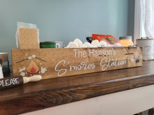 Load image into Gallery viewer, Smores Station Box - Smores box - Camping station - Smores Bar - Smores - Camping food box - Outdoor Food Tray