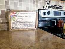 Load image into Gallery viewer, Your exact cherished Recipe made into a replica wood sign!