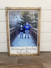 Load image into Gallery viewer, Wood Framed Photo Gift for Mom or Gift for Grandma