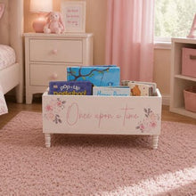 Load image into Gallery viewer, Children’s Library Box – Baby Book Box, Book Storage &amp; Nursery Bookcase | Baby Girl or Baby Boy Shower Gift
