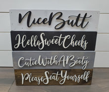 Load image into Gallery viewer, 3D Nice Butt - Rustic Toilet Paper Holder - Farmhouse Bathroom Decor - Wooden Box Above The Toilet
