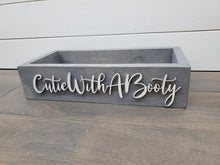 Load image into Gallery viewer, 3D Cutie with a booty toilet box - Funny bathroom decor - Rustic Toilet Paper Holder - Farmhouse Bathroom Decor -  Box Above The Toilet
