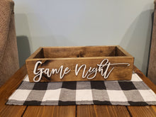Load image into Gallery viewer, 3D Game Night Box - Game Storage Box - Gift Box - Family Night - Games - Camping food box - Outdoor Food Tray - Gift for kids
