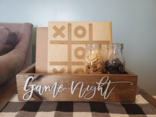 Load image into Gallery viewer, 3D Game Night Box - Game Storage Box - Gift Box - Family Night - Games - Camping food box - Outdoor Food Tray - Gift for kids
