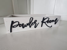 Load image into Gallery viewer, 3d Powder Room Box - Rustic Toilet Paper Holder - Farmhouse Bathroom Decor - Wooden Box Above The Toilet
