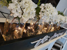 Load image into Gallery viewer, 3D Personalized Mantle Box, Mantel decor, Fireplace Decor, Mason Jar Centerpiece, Fireplace Decor,  Centerpiece Tray

