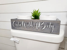 Load image into Gallery viewer, 3D Cutie with a booty toilet box - Funny bathroom decor - Rustic Toilet Paper Holder - Farmhouse Bathroom Decor -  Box Above The Toilet
